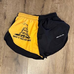 BOA Men's Black Yellow Running Shorts 1” Small S